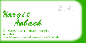 margit ambach business card